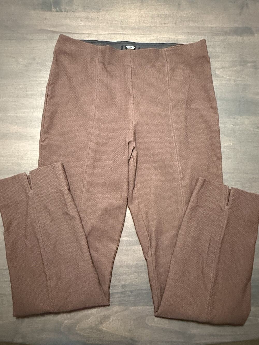 Simply Vera Wang Ankle Pants Women Medium Regular Pull-on Comfort Brown